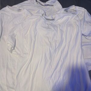 5 Gildan Men's Classic White Short Sleeve Tee